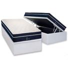 Conjunto Box Baú Solteiro: Colchão Molas Polar Ensacadas Garnet + Base CRC Courano White (88x188)