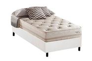 Conjunto: box branco + colchão herval scotland molas maxspring solteirão 96x203x71