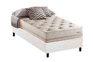 Conjunto: box branco + colchão herval scotland molas maxspring solteiro 88x188x71
