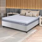 Conjunto Box Branco Durban Cinza Espuma D28 Casal 138x188x57 - King House