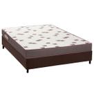 Conjunto Box Casal: Colchão Espuma Ortobom D28 Light + Base CRC Suede Brown (138x188)