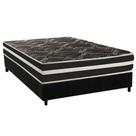 Conjunto Box Casal: Colchão Espuma Paropas D28 AG80 Master Black Double Face + Base CRC Suede Black (138x188)