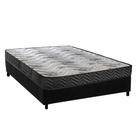 Conjunto Box Casal: Colchão Espuma Paropas D45 Pasquale Wave Black + Base CRC Suede Black (138x188)
