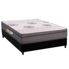 Conjunto Box Casal: Colchão Espuma Polar D28 OrthoPremium Grey + Base CRC Suede Black (138x188)
