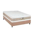 Conjunto Box Casal: Colchão Molas Castor Pocket Silver Star Air Double + Base CRC Suede Clean(138x188)