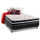 Conjunto Box Casal: Colchão Molas D Angelis Anjos Cama Box Base- Anjos de Pocket Classic Preto + Cama Box Universal Courano White (138x188)