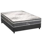 Conjunto Box Casal: Colchão Molas Polar Superlastic Safira + Base CRC Suede Gray (138x188)