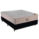 Conjunto Box Casal com Colchão Airtech com Molas Ensacadas Spring Pocket e Base Material Sintético Ortobom