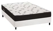 Conjunto Box Casal Light D45 Ortobom com Base material sintético Branco (138x188x56)
