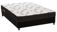 Conjunto Box Casal Light D45 Ortobom com Base material sintético Preto (138x188x56)