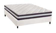 Conjunto Box Casal Premium D33 Reconflex com Base material sintético Branco (138x188x62)