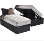 Conjunto: box com baú branco + colchão herval american solteirão 96x203x73