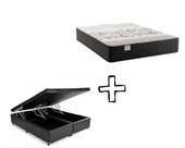 conjunto: box com baú + colchão Classic- molas ensacadas queen 158X198x72