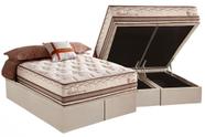 Conjunto: box com baú + colchão herval istambul molas maxspring queen 158x198x79 Conjunto: box com baú + colchão herval istambul molas maxspring queen 158x198x79