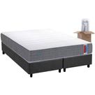 Conjunto Box King: Colchão Espuma Herval D28 Singlecore + Base CRC Suede Gray (193x203)