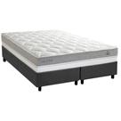 Conjunto Box King: Colchão Molas Herval Ensacadas Maxspring C1672 + Base CRC Suede Gray (193x203)
