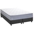 Conjunto Box King: Colchão Molas Herval Maxspring C1780 + Base CRC Suede Gray (193x203)