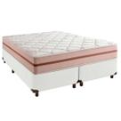 Conjunto Box King e Colchão Classic Molas Ensacadas Anjos Branco