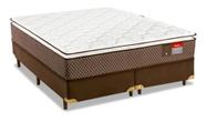 Conjunto Box King Size Evolution Reconflex com Base material sintético Marrom (193x203x70)