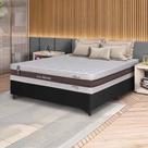 Conjunto Box Preto Mali Bege Molas Ensacadas Casal 138x188x70 - King House