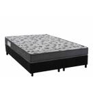 Conjunto Box Queen: Colchão Anatômico Ortobom D33 ISO 100 Ultra Firme + Base CRC Suede Black (158x198)