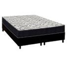 Conjunto Box Queen: Colchão Anatômico Ortobom D45 Airtech 150 + Base CRC Suede Black (158x198)