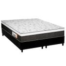 Conjunto Box Queen: Colchão Anatômico Plumatex D28 Falcon Ultra Firme + Base CRC Suede Black (158x198)