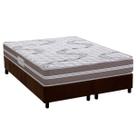 Conjunto Box Queen: Colchão Espuma Herval D33 Long Live + Base CRC Suede Brown (158x198)
