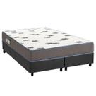 Conjunto Box Queen: Colchão Espuma Ortobom D33 Light Saúde + Base CRC Suede Gray(158x198)