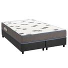 Conjunto Box Queen: Colchão Espuma Ortobom D33 Light Saúde + Base CRC Suede Gray(158x198)