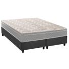 Conjunto Box Queen: Colchão Espuma Paropas D45 Anatômico Confort Mega Firme + Base CRC Suede Gray (158x198)