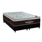 Conjunto Box Queen: Colchão Molas Ortobom Ensacadas Sleep King + Base CRC Suede Black (158x198)