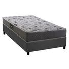 Conjunto Box Solteiro: Colchão Espuma Herval D28 / AG65 Black + Base CRC Suede Gray (88x188)