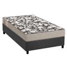 Conjunto Box Solteiro: Colchão Espuma Ortobom D26 Physical Ultra Resistente + Base CRC Suede Gray (78x188)