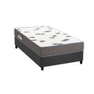 Conjunto Box Solteiro: Colchão Espuma Ortobom D33 Light Saúde + Base CRC Suede Gray(88x188)