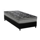 Conjunto Box Solteiro: Colchão Espuma Paropas D28 Conforto Ultra Firme + Base CRC Suede Black (88x188)