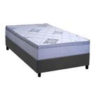 Conjunto Box Solteiro: Colchão Espuma Paropas D28 Gold Extra Gray + Base CRC Suede Gray (88x188)