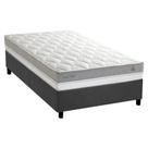 Conjunto Box Solteiro: Colchão Molas Herval Ensacadas Maxspring C1672 + Base CRC Suede Gray (88x188)