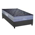 Conjunto Box Solteiro: Colchão Molas Paropas Ensacadas Petrus Grafite + Base CRC Suede Gray (88x188)