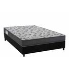 Conjunto Box Viúva: Colchão Anatômico Ortobom D33 ISO 100 Ultra Firme + Base CRC Suede Black (128x188)