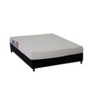 Conjunto Box Viúva: Colchão Espuma Ortobom D23 Light Saúde + Base CRC Suede Black(128x188)