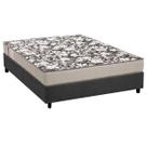 Conjunto Box Viúva: Colchão Espuma Ortobom D26 Physical Ultra Resistente + Base CRC Suede Gray (128x188)