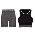 Conjunto Boy Short Mormaii com Top Cinza/Preto Ref: ( C01410) Conjunto Boy Short Mormaii com Top Cinza/Preto Ref: ( C01410)