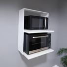 Conjunto Branco Clean: Suporte de Microondas e Forno + Mesa de Jantar 80x80 - Praticidade e Sofisticação em Cada Detalhe Conjunto Branco Clean: Suporte de Microondas e Forno + Mesa de Jantar 80x80 - Praticidade e Sofisticação em Cada Detalhe