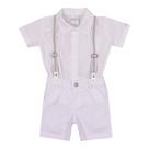 Conjunto Branco com Suspensório Tam P - Paraíso (12191)