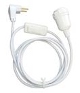 Conjunto Branco Iluminação - Soquete, Fio 5mts Interruptor e Plug