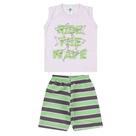 Conjunto Brandili Infantil Verão Menina Blusa e Short Meia Malha Sofisticado e Moderno 4604