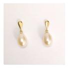 Conjunto Brinco Corrente E Pingente Pérola Biwa Ouro 18k 750