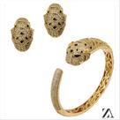 Conjunto Brinco e Bracelete Onça