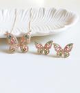 Conjunto Brinco e Colar de Borboleta em Zircônias Coloridas Conjunto Brinco e Colar de Borboleta em Zircônias Coloridas